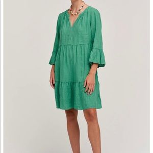 Velvet by graham & Spencer green tiered dress